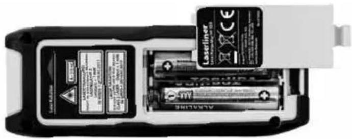 Laserliner LaserRangeMaster Gi3 - Mise en place des piles - 1