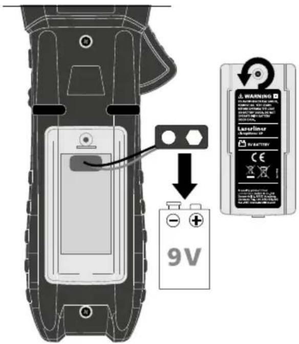 Laserliner ClampMeter XP - colocación de las pilas - 1