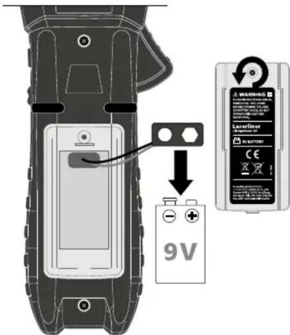 9V WARNING Laserliner Magnetizer 127 W BATTERY CE Aerasing power source Power Source: 10V DC Power Source: 10V DC Power Source: 10V DC Power Source: 10V DC Power Source: 10V DC