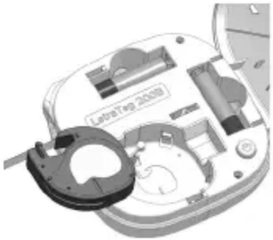 DYMO LetraTag 200B - Cómo insertar el cartucho de etiquetas - 1