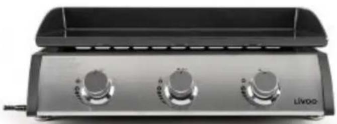 LIVOO DOC277 - Plancha gaz 3 brûleurs - 1
