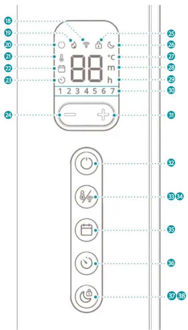 DUUX Edge 2000 - Control panel - 1