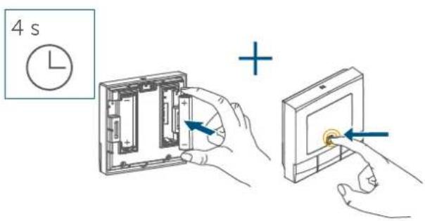 Homematic IP HmIPWTHB - Restablecimiento de la configuración de fábrica - 2