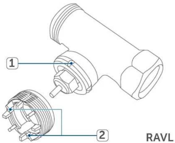 Homematic IP HmIPeTRV2 - Danfoss RAVL - 2