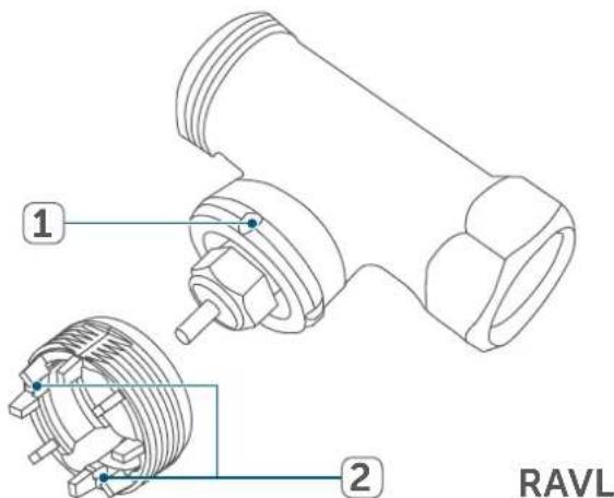 Homematic IP HmIPeTRV2 - Danfoss RAVL - 2