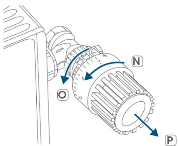Homematic IP HmIPeTRV2 - Colocación del termostato de radiador - 2