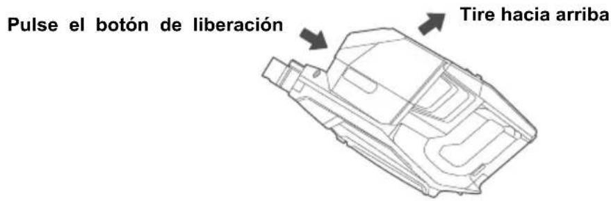 Pulse el botón de liberación Tire hacia arriba
