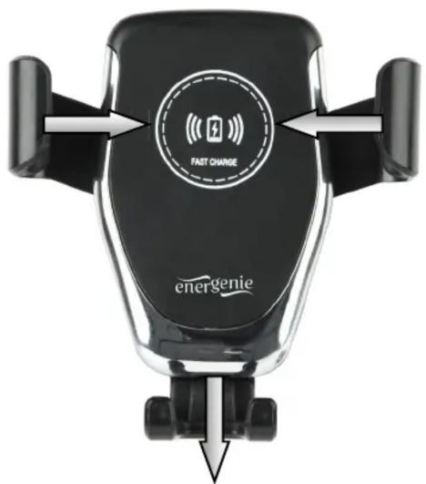 EnerGenie EGTACHAVQI1001 - EG-TA-CHAV-QI10-01 CAR SMARTPHONE HOLDER WITH WIRELESS QI CHARGER, 10 W - 3