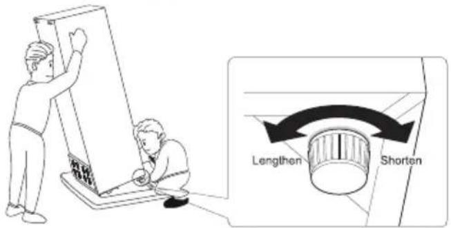 HOOVER HHTL 544W89N - Laitteen saataminen vaakasuoraan asentoon - 1