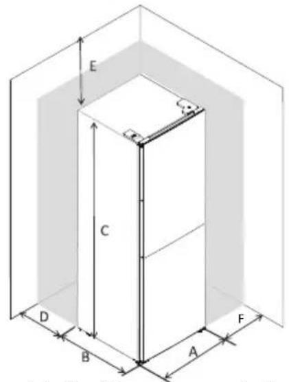 HOOVER HHTL 544W89N - Spazio necessario - 1