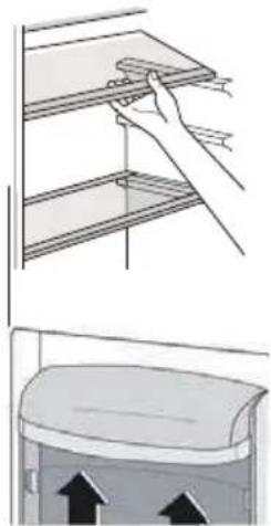 HOOVER HHTL 544W89N - Posizionamento dei balconini sulla porta - 1