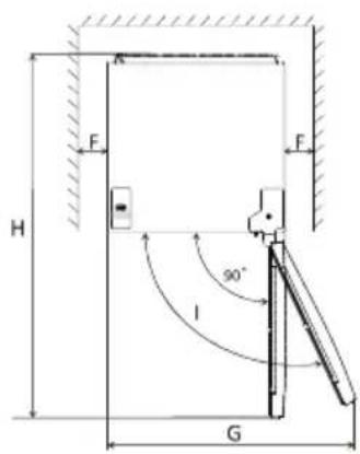 HOOVER HHTL 544W89N - Tarvittava tila - 2
