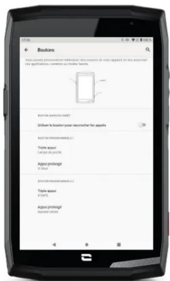 CROSSCALL CORET5 - korak: Povezava med X-SAFE in programljivim gumbom - 1