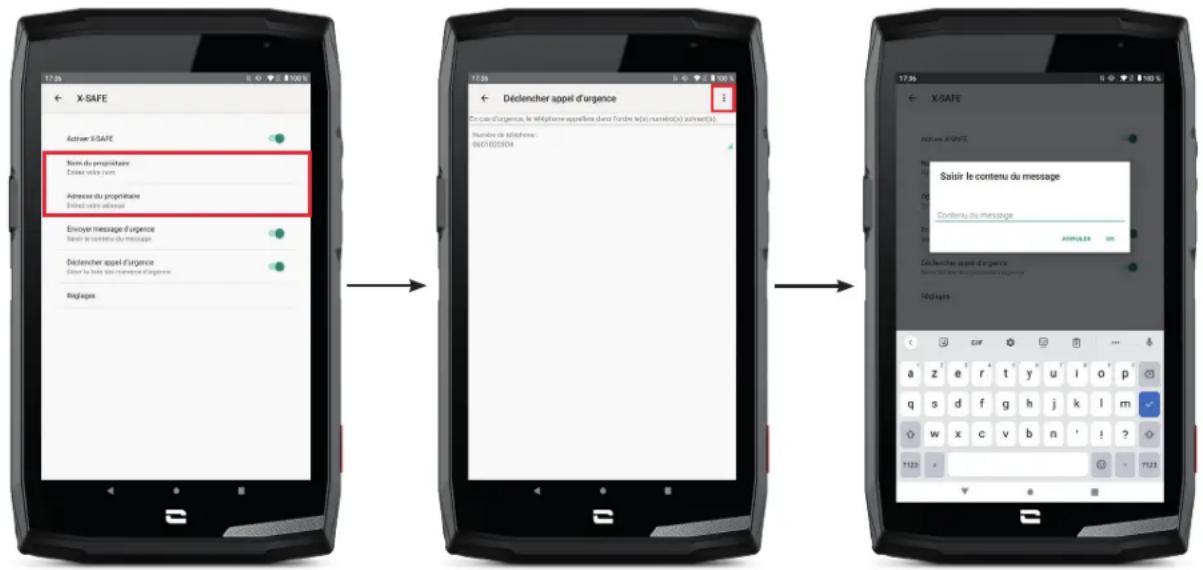 CROSSCALL CORET5 - korak: Nastavitev možnosti X- SAFE - 1