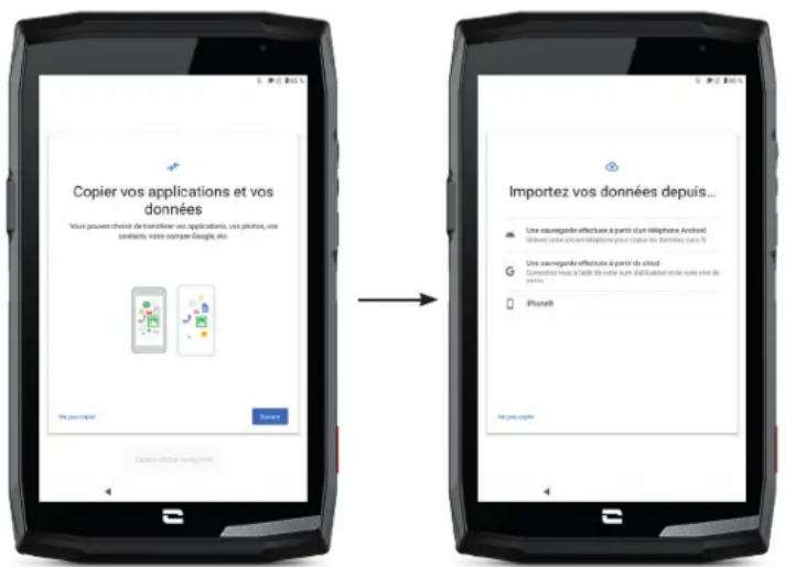 CROSSCALL CORET5 - Overdracht van gegevens naars uw nieuwe CROSSCALL-tablet - 1