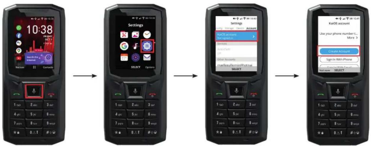 CROSSCALL CoreS4 - Creating/Connecting your account KaiOS - 1