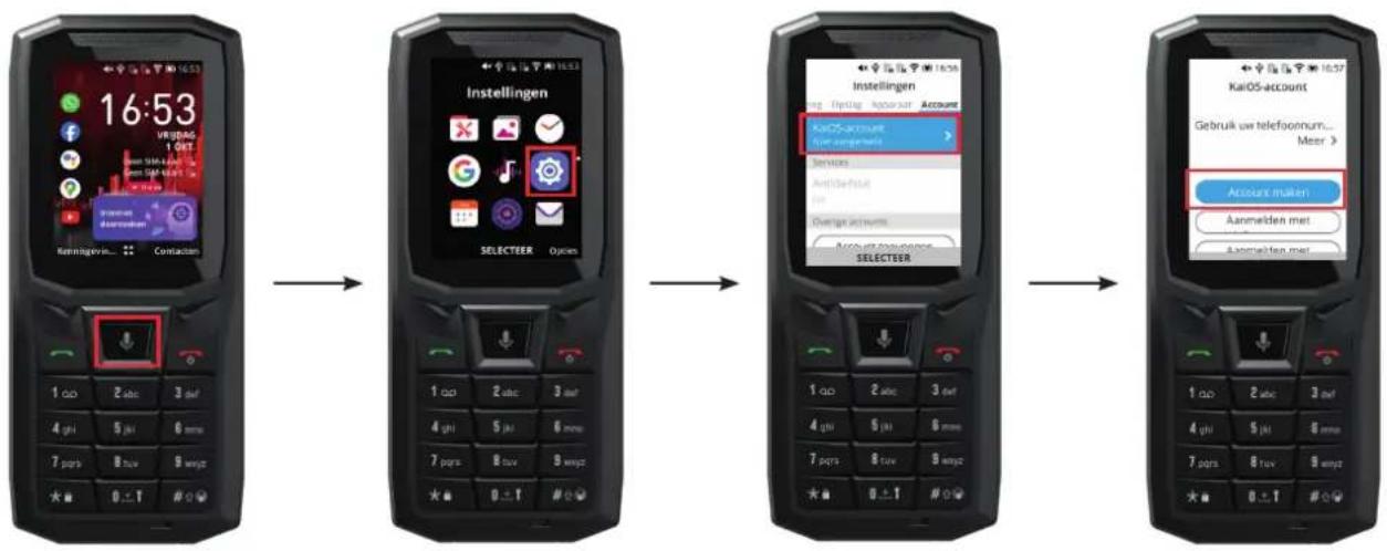 CROSSCALL CoreS4 - Een account aanmaken/inloggen KaiOS - 1