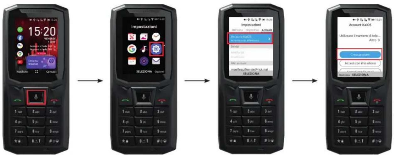 CROSSCALL CoreS4 - Creare/Connettere il proprio account KaiOS - 1