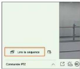 Lure la séquence Commande PTZ