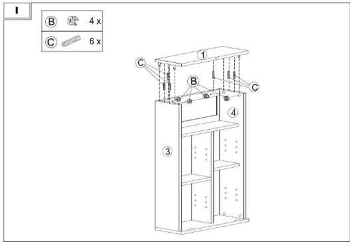 Livarno Lux IAN 382877 - BOOKCASE WITH FOLD-OUT DESK WANDREGAL MIT KLAPPBARER ABLAGE ÉTAGÈRE MURALE AVEC TABLETTE RABATTABLE - 3