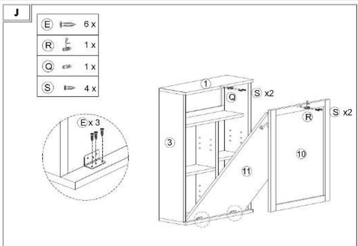 Livarno Lux IAN 382877 - BOOKCASE WITH FOLD-OUT DESK WANDREGAL MIT KLAPPBARER ABLAGE ÉTAGÈRE MURALE AVEC TABLETTE RABATTABLE - 4