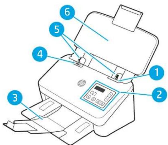 HP Scanjet Pro 2600 f1 - Vue avant (modèles 5000 S5, 7000 S3 et N7000 SNW1) - 1