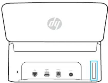 HP Scanjet Pro 2600 f1 - Emplacement du numéro de série et du numéro de produit - 1