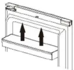 HOOVER HFF 1854 DX - Positianarea sertarelor de depositare de pe usa - 1
