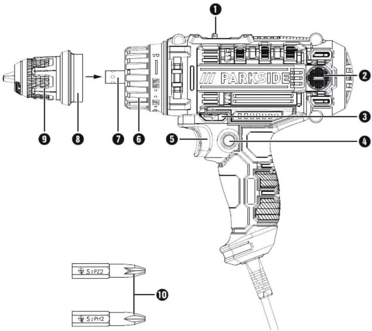 PARKSIDE PNS 300 B3 - 2-GANG-NETZBOHRSCHRAUBER - 1