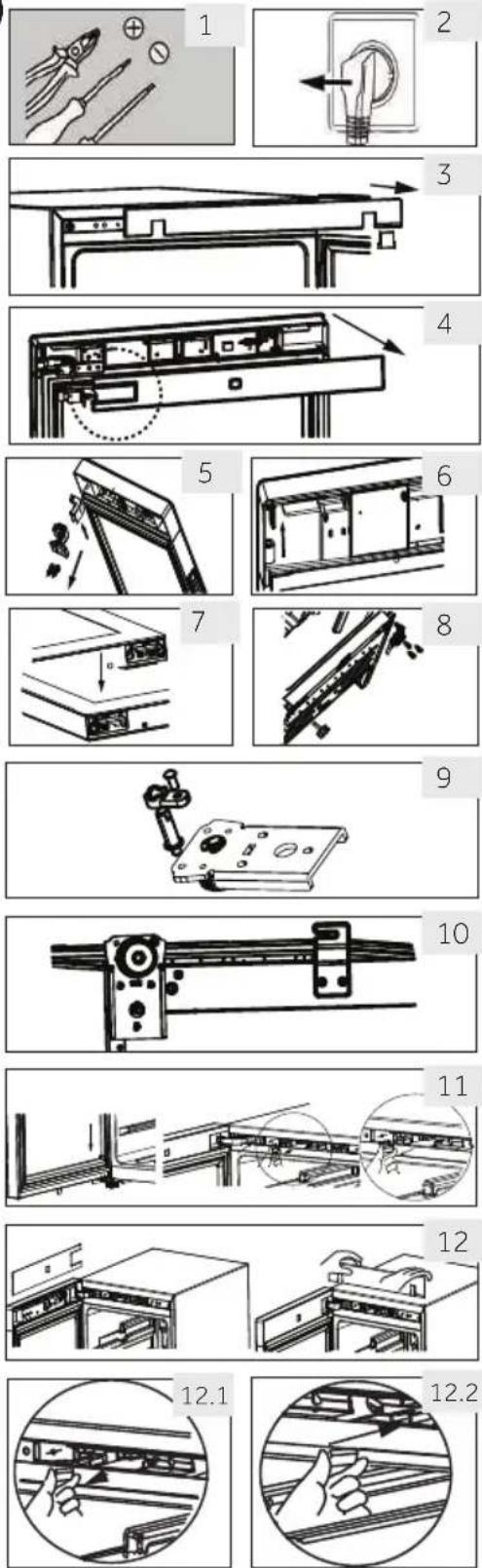 HAIER Wine Bank 50 Serie 5 HWS49GA - Étapes de montage (sauf HWS49GAE, HWS66GGE) - 1