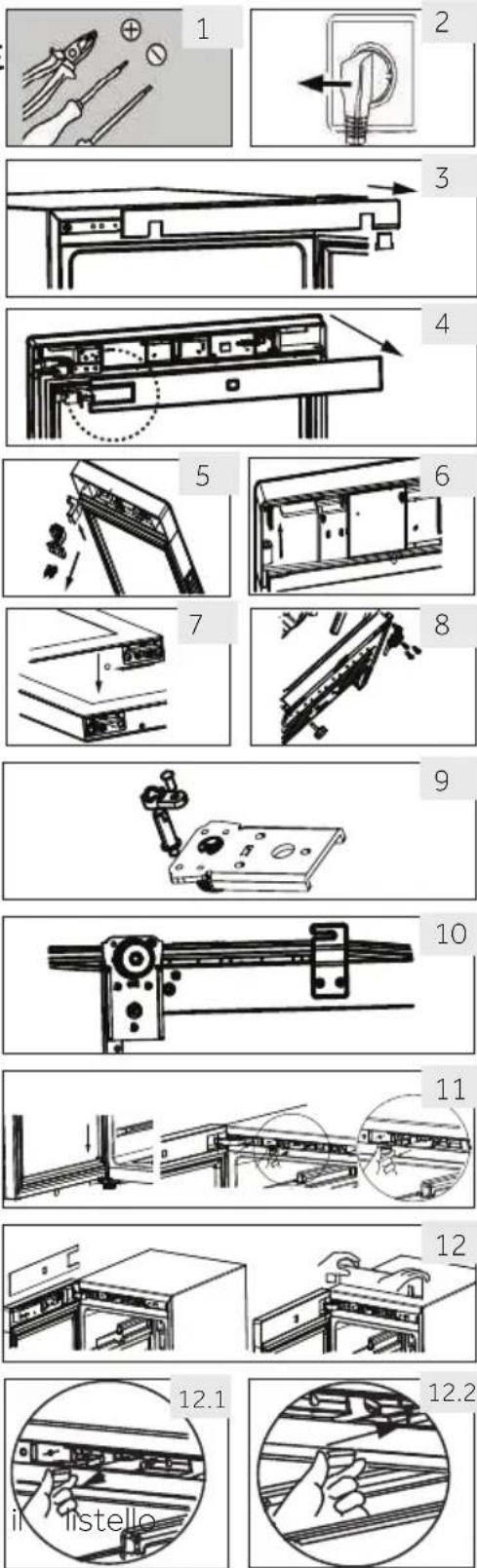 HAIER Wine Bank 50 Serie 5 HWS49GA - Passaggi assemblaggio eccettoHWS49GAE,HWS66GGE - 1