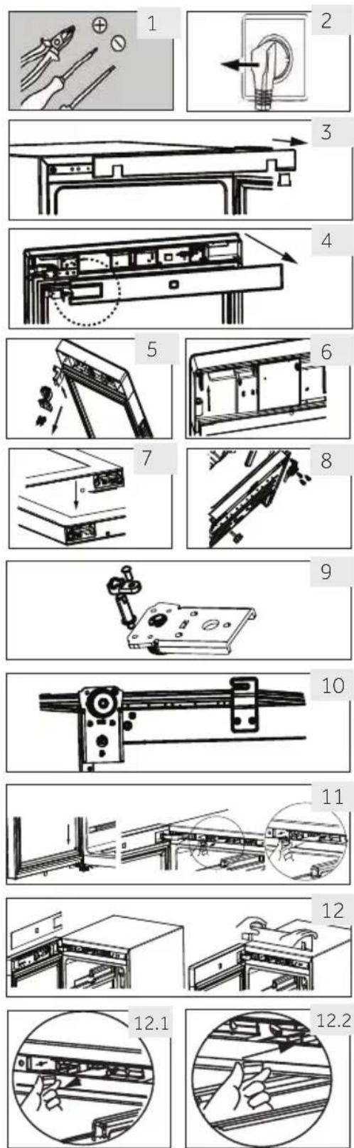 HAIER Wine Bank 50 Serie 5 HWS49GA - Pasos para el ensamblaje (excepto HWS49GAE,HWS66GGE) - 1