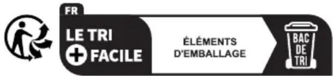 FR LE TRI + FACILE ÉLÉMENTS D'EMBALLAGE BAC DE TRI