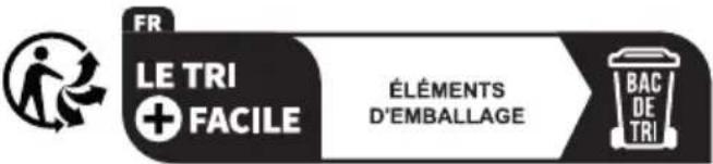 FR LE TRI + FACILE ÉLÉMENTS D'EMBALLAGE BAC DE TRI