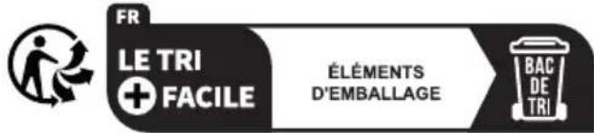 FR LE TRI + FACILE ÉLÉMENTS D'EMBALLAGE BAC DE TRI