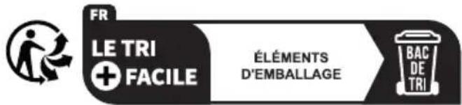 FR LE TRI + FACILE ÉLÉMENTS D'EMBALLAGE BAC DE TRI