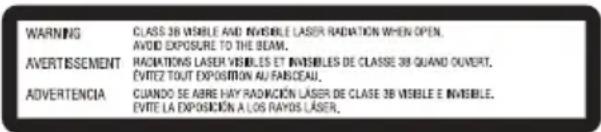 PIONEER BDRXD08UMBS - CLASS 1 LASER PRODUCT - 1