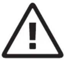 Warning symbol with exclamation mark inside a triangle