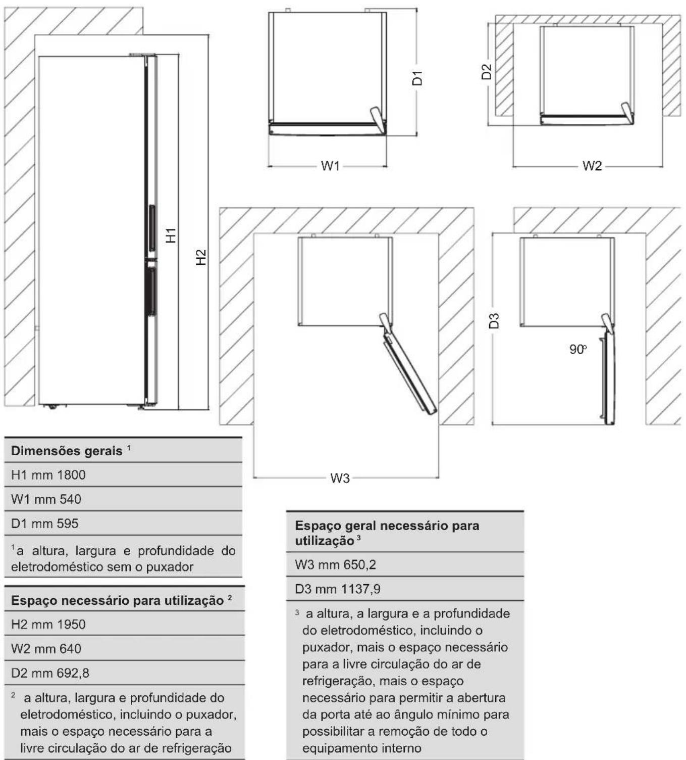Orima ORA1854W NF - Dimensoes - 1