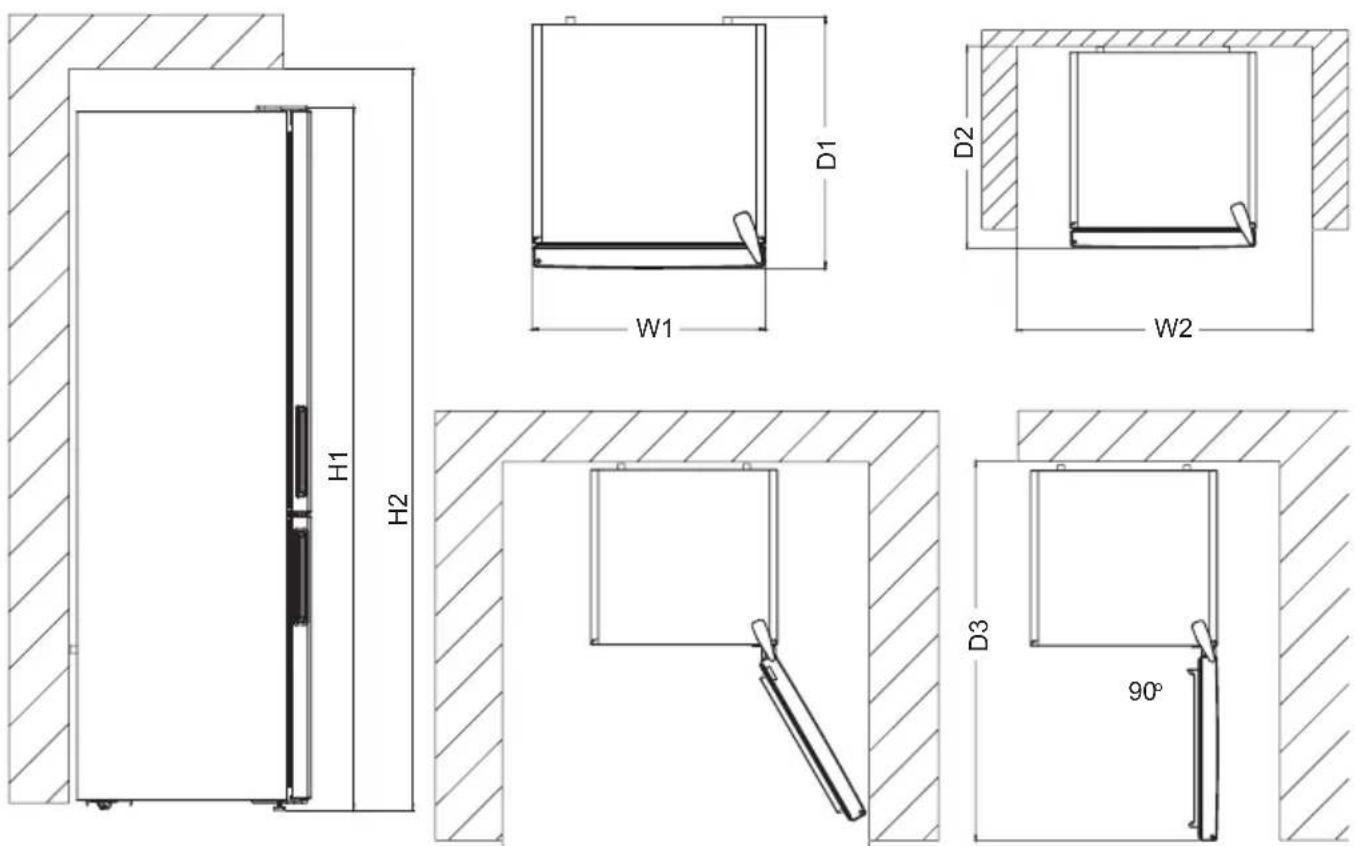 Orima ORA1854W NF - Dimensions - 1