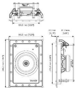 TANNOY PCI 5DC IW - Dimensions Specifications - 1
