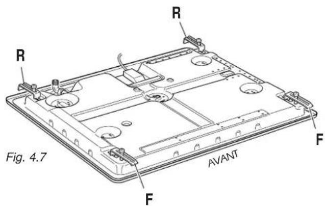 DELONGHI YAL 59 ASDV - Fixation de la TABLE de cuisson (figs. 4.8, 4.9) - 1
