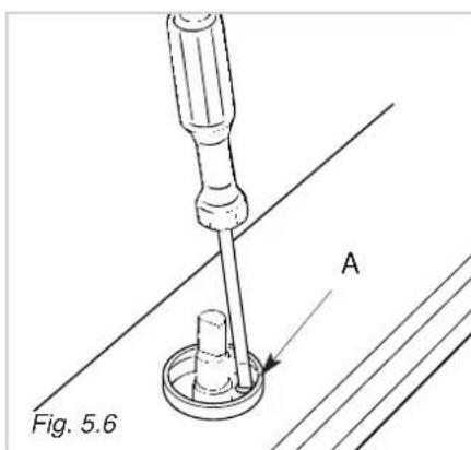 DELONGHI YAL 59 ASDV - Pour les robinets avec vis de réglages sur le corps (fig. 5.6): - 2
