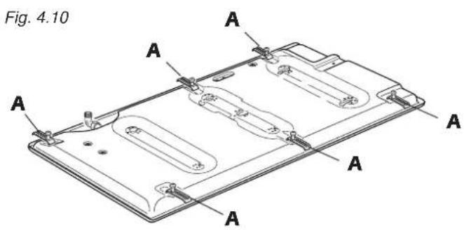 DELONGHI YAL 59 ASDV - Fixation de la TABLE de cuisson (fig. 4.11) - 1