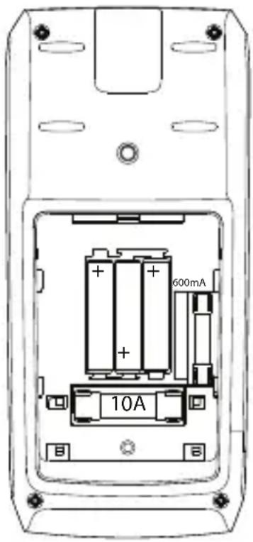 VOLTCRAFT VC851 - Ouverture du compartment à piles et à fusibles - 1
