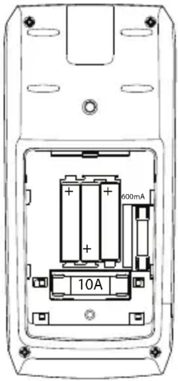 VOLTCRAFT VC851 - Batterij- en zekeringvak openen - 1