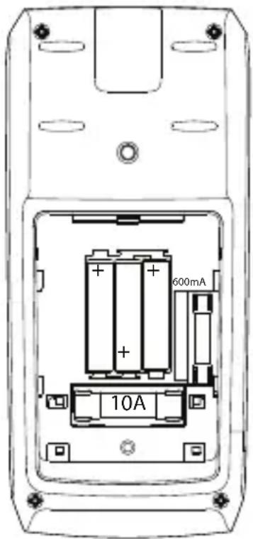 VOLTCRAFT VC851 - Batterie- und Sicherungsfach öffnen - 1