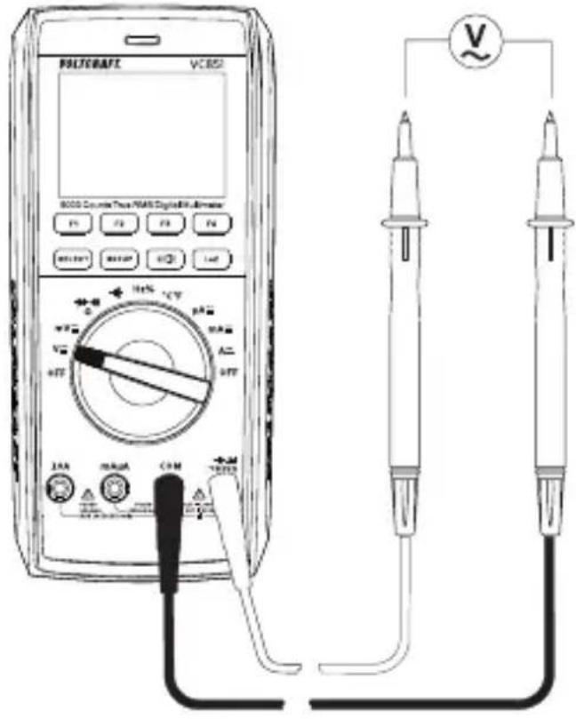 VOLTCRAFT VC851 - Mesure de la tension alternative « V » - 1