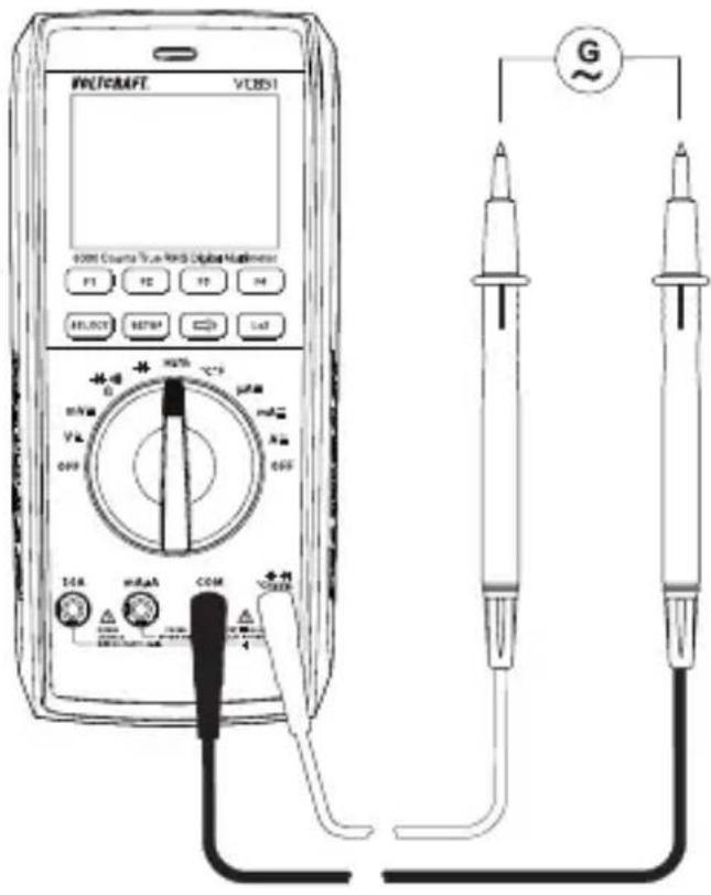VOLTCRAFT VC851 - Frequenzmessung/Duty Cycle in % - 1