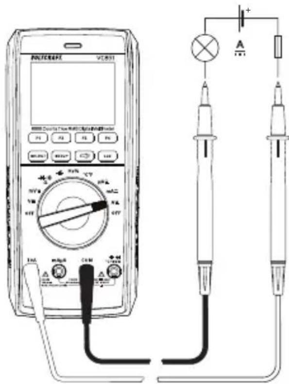 VOLTCRAFT VC851 - Taking current measurements - 2